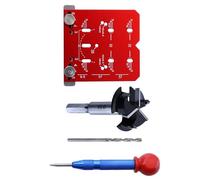 Professionale Alluminio Regolabile Margine Cerniera Posizionamento Gauge 35mm Rosso Armadio Porta Strumento di Montaggio con Guida di Marcatura Efficiente Cerniera Dell'armadio Modello di foratura