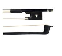 professionale archetto violino Arco Per Violino In Fibra Di Carbonio Nero 4/4, Bastone Rotondo, Crine Di Cavallo Bianco, Intarsio In Ebano, Arco Per Studenti