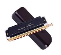 Professionale Armonica Armonica A Bocca Quadrata Nera 10 Fori Armonica Per Principianti Scala Cromatica 40 Toni Con Scatola