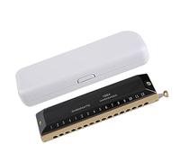 Professionale Armonica Boccaglio Rotondo 16 Fori Armonica A 64 Toni Strumento Armonico Cromatico Nero Per Principianti