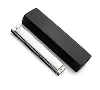 Professionale Armonica Silver Tremolo Armonica Armonica A 24 Fori Per Principianti Arpa Con Scatola (Color : C key)