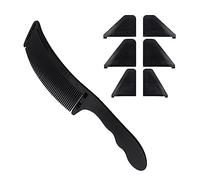 Professionale Barbiere Curvo Styling Pettine Posizionamento Taglio di Capelli Manico Antiscivolo Resistente Piatto Top Curvo Pettine Per Tagliare I Capelli