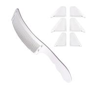 Professionale Barbiere Curvo Styling Pettine Posizionamento Taglio di Capelli Manico Antiscivolo Resistente Piatto Top Curvo Pettine Per Tagliare I Capelli