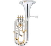 Professionale Baritono in Sib Ottone Lacca Argento 4 Valvole Set Bocchino Borsa