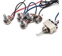 Professionale Cablaggio Per Chitarra 1 Set Di Precavi Di Ricambio Per Chitarra 2v2t Interruttore A Levetta A Tre Vie(White)