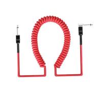 Professionale Cavo Audio Per Chitarra Cavo A Spirale Per Amplificatore Chitarra Dritto/angolo 6,35 Mm Parti La Riduzione Del Rumore(Red)