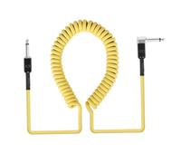 Professionale Cavo Audio Per Chitarra Cavo Amplificatore A Spirale Dritto/angolo Da 300 Cm Linea Di Riduzione Del Rumore Maschio 6,35 Mm Accessori Per Parti Chitarra(Yellow)