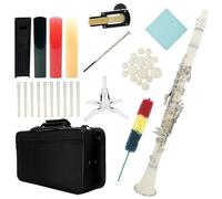 Professionale Clarinetto Clarinetto In Si Bemolle Bianco Kit Clarinetto In Resina ABS A 17 Tasti Con Custodia Rigida E Accessori