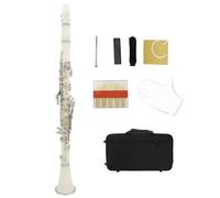 Professionale Clarinetto Tono Sib Clarinetto A 17 Tasti Studente Corpo In ABS Clarinetto Con Custodia In Tessuto Strumento Avvitato Ance Accessori (Color : White)