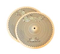 Professionale Crash Piatti Piatto Hi Hat Da 14 Pollici Con Silenziamento A Basso Volume Per Batteristi Che Praticano Al Coperto Con Una Qualità Del Suono Chiara(Gold Color)