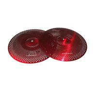 Professionale Crash Piatti Piatto Hi Hat Da 14 Pollici Con Silenziamento A Basso Volume Per Batteristi Che Praticano Al Coperto Con Una Qualità Del Suono Chiara(Red Color)