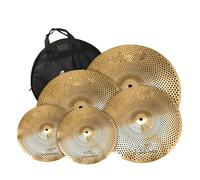 Professionale Crash Piatti Set Di Piatti Muti A Basso Volume 14 16 18 20 Pollici Borsa Da 5 Pezzi Inclusa Accessori Per Strumenti A Percussione(Golden)