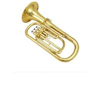 professionale Eufoni Strumento Eufonio Si Bemolle Eufonio A Tre Chiavi Piccola Tromba Tubo In Ottone Oro Argento(Gold)