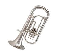 professionale Eufoni Strumento Eufonio Si Bemolle Eufonio A Tre Chiavi Piccola Tromba Tubo In Ottone Oro Argento(Silver)