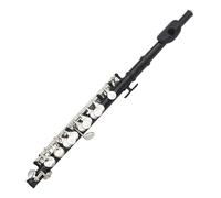 Professionale Flauto Traverso Corpo In Rame Bianco Chiavi A 16 Fori Placcate In Argento Laccate Nere Flauto Piccolo A Mezza Misura C