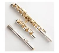 Professionale Flauto Traverso Flauti A Fori Aperti Con Gamba B Chiavi Placcate In Oro Intagliate A Mano Flauto A 17 Fori Tono C Con Custodia E Accessori