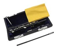 Professionale Flauto Traverso Flauto A 16 Fori Laccato Nero, Tasti In Argento, Piccolo, Cupronichel, Tono C, Flauto Di Medie Dimensioni Con Scatola