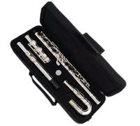 Professionale Flauto Traverso Flauto Da Concerto Placcato In Argento Cupronichel Con Chiave C A 16 Fori Chiusi Con Due Bocchini