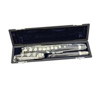 Professionale Flauto Traverso Flauto In Ebano A 17 Fori Tono C Chiave Placcata In Argento A Foro Aperto Con Chiavi MI Flauto In Legno