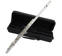 Professionale Flauto Traverso Flauto In Rame Bianco A 16 Fori Chiusi Chiave C Chiavi Placcate In Argento Flauto Da Concerto Con Chiave E (Color : B)