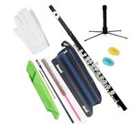 Professionale Flauto Traverso Flauto Per Studenti Con Tono C A 16 Tasti A Foro Chiuso Con Zaino Portatile E Kit Di Accessori (Color : A)