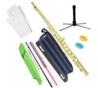 Professionale Flauto Traverso Flauto Per Studenti Con Tono C A 16 Tasti A Foro Chiuso Con Zaino Portatile E Kit Di Accessori (Color : C)