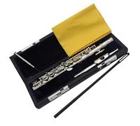 Professionale Flauto Traverso Flauto Piccolo Con Tubo In Cupronichel A 16 Fori Con Chiave E. Flauto Di Mezza Misura Con Scatola In Pelle (Color : D)