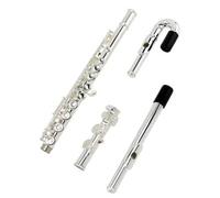 Professionale Flauto Traverso Flauto Placcato In Argento Cupronichel Con Custodia, Bocchino Doppio A 16 Fori Con Foro Chiuso