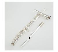 Professionale Flauto Traverso Flauto Professionale Francese Placcato In Rame Bianco Argentato Flauto A 16 Tasti A Foro Aperto E Chiuso Con Scatola Portaoggetti