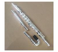 Professionale Flauto Traverso Flauto Tono C A 16 Fori Con Foro Aperto In Rame Bianco Placcato Argento Con Giunti A Testa Dritta E Curva