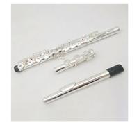 Professionale Flauto Traverso Flauto Trasversale A 16 Fori Con Foro Chiuso E Chiave C In Cupronichel Placcato Argento Con Scatola Portaoggetti