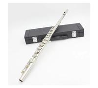 Professionale Flauto Traverso Flauto trasversale da concerto placcato argento in cupronichel con chiave C a 16 fori chiusi con chiave E