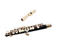 Professionale Flauto Traverso Piccolo Flauto A Mezza Misura Con Chiave C In Bachelite Placcato Oro Con Custodia Imbottita E Accessori