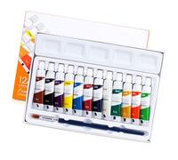 Professionale Gouache Vernice Per Artista Principiante Bambino Adulto 12 Colore Guazzo A Base D'acqua Per Tela E Carta Scatola di Vernice Portatile
