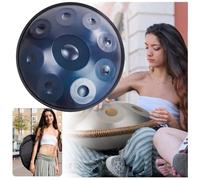 Professionale Handpan Drum Instrument 432Hz/440 Strumento A Tamburo A Mano, 9/10/12 Note Steel Hand Drum, Strumento Handpan Tamburo Handpan Per Adulti, Percussioni Armoniche Hand Drum(Blue,9 Notes (44