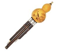 Professionale Hulusi Flauto Di Zucca Naturale Scala BC E D Facile Da Suonare Viene Fornito Con Una Custodia(C major)