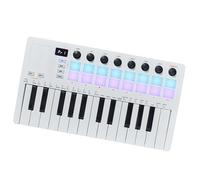 Professionale Keybed 8 Manopole Produzione Musicale Display A LED 25 Tasti Tastiera USB Controller Con 16 Retroilluminato Drum Pad