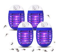 Professionale Lampada Antizanzare Elettrica, Atossica UV Anti Mosche (4 Pack), Zanzariera Elettrica da Interno per Casa Giardino Interno Cucina Soggiorno, Insetti Zanzare, Mosca,Falene