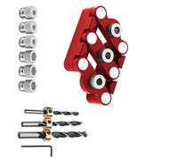 Professionale Lavorazione Del Legno Punzoni Locator SelfCentering Design In Lega di Alluminio Drill Jigs SelfCentering Calibro Tassello Regolabile Legno Guida di foratura