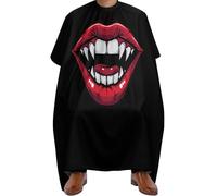 Professionale Mantella Parrucchiere, Red Clown Vampire Mouth Creepy Lips, Mantelle per Parrucchieres leggera Mantella Barbiere per Styling Adulti Salon