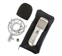Professionale Microfono Condensatore Registrazione Vocale ASMR Set Ragno Argento