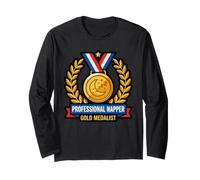 Professionale Napper Gold Sleep Medalist Divertente Pigro Sarcastico Maglia a Manica