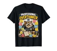 Professionale Overthinker Ansia Divertente E Overthinking Gufo Maglietta