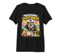 Professionale Overthinker Ansia Divertente E Overthinking Gufo Maglietta Premium