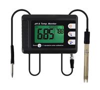 Professionale pH & Temperatura Meter con e Automatico Calibrazione Funzione, Acqua Tester Misurazione con Treppiedi Titolare per Acquario Idroponica