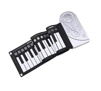 Professionale Pianoforte Elettronico Strumento Per Pianoforte Con Tastiera Elettronica Portatile Pieghevole Arrotolato A Mano A 49 Tasti Per Studenti (Color : Silver)