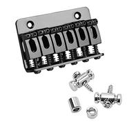 Professionale Ponte per Chitarra 6 Sella Hardtail Bridge Top Load 65Mm Guitar Bridge Con 2 Pezzi Roller String Tree Vestito Per Chitarra Elettrica Ponte per Chitarra