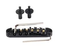Professionale Ponte per Chitarra Black 6 Strings Roller Saddle Locking Posts Guitar Bridge Posts And Wrench Accessori Per Chitarra Ponte per Chitarra