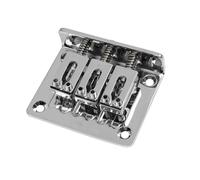 Professionale Ponte Per Chitarra Chitarra Elettrica A Tre Corde Con Ponte Fisso Lunghezza Cordiera Da 50 Mm Finitura Cromata Nera E Dorata(Silver)