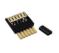 Professionale Ponte Per Chitarra Cordiera A Ponte 6 Corde Nera Cromata/oro Per Accessori Chitarra Senza Testa(BKGD)